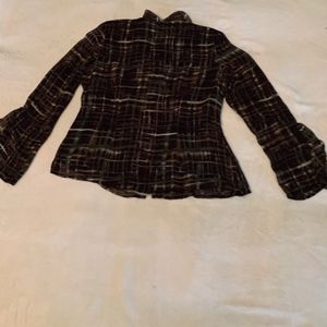 Dress Barn green and brown long sleeve